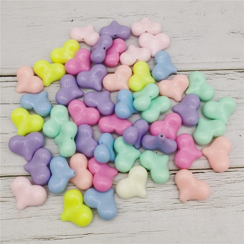 20pcs Hole 2mm Plastic Peach Heart Shaped Beads Loose Spacer Beads DIY Making - Picture 8 of 9