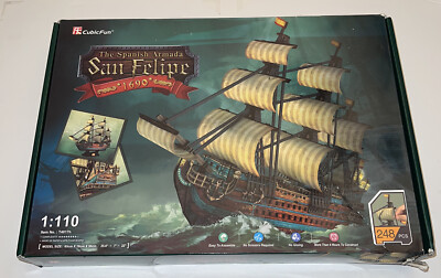 CubicFun The San Felipe Model Ship Kits 3D Puzzle 25.6'' Open Box, Sealed Parts!