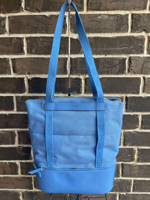 Hammitt Light Blue Canvas & Leather Backpack Hammitt | Bags | Manhattan Baby Blue Canvas Leather Hammitt  main image 4