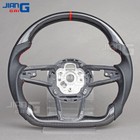 Carbon Fiber Sport Perforated Leather Steering Wheel Fit Audi R8 TT TTRS TTS 16+
