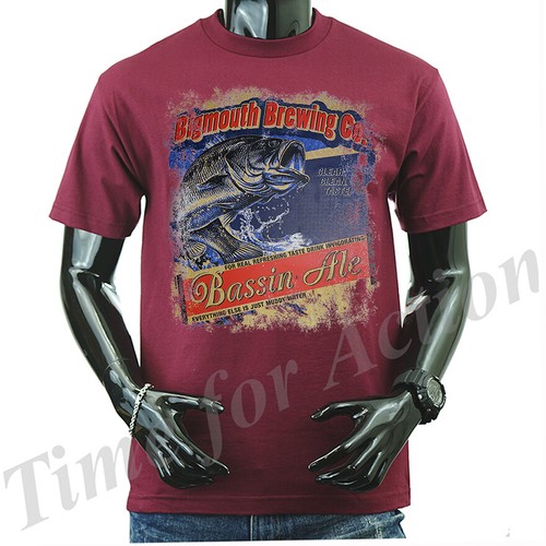 Bassin Ale Outdoor Sport Angeln Grafik T-Shirt Tee - Bild 4 von 16