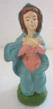 Vintage Manger Nativity Mary Hand Painted Italy Composition Figure