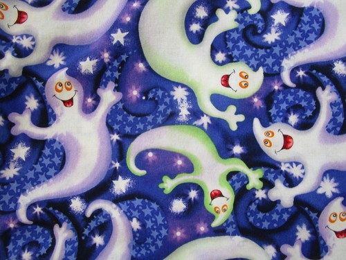 Scrub top Halloween croce bianca donna taglia M blu con fantasmi medico veterinario dentale - Foto 8 di 8