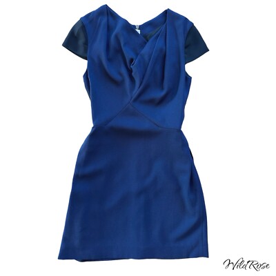 ROLAND MOURET TWO TONED BLUE W/ BLACK SLEEVE PLEATED MINI DRESS SZ 4 | eBay ROLAND MOURET TWO TONED BLUE W/ BLACK SLEEVE PLEATED MINI DRESS SZ 4 | eBay