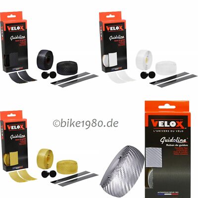 Velox Fahrrad Lenkerband Carbon Optik 2 Rollen Inkl. Lenkerstopfen & Abschlussb.