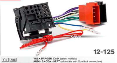 ISO Quadlock Radio Adapter kompatibel VW Golf Passat Polo Touran Touareg ab 2003