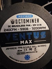 Original NEW Octominer Ventus High Performance 240CFM Miner Fan for X12/X8Ultra