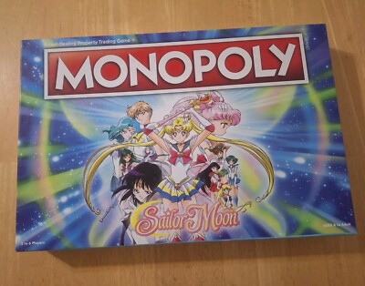 MONOPOLY SAILOR MOON Board Game 2018 USAopoly Complete Minus Instructions 