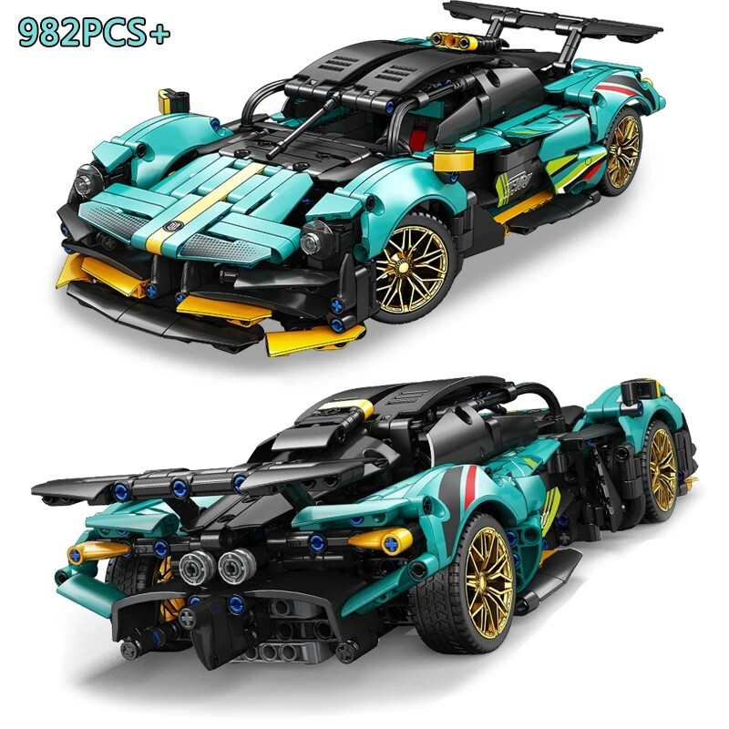 982 PCS Technical Aston Martin Valkyrie Hyper Car Model Building Blocks Set