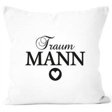 Cushion Cover Dream Woman/Dream Man Heart Emblem Pillow Case Gift Partner