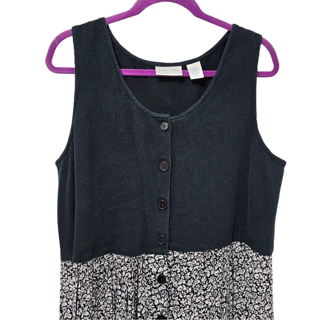 Vintage Mixed Media Floral Maxi Dress Gem