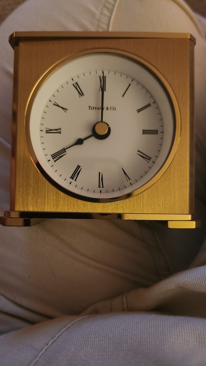 ティファニー テーブルクロックTiffany & Co. ゴールド 置時計 QZ ティファニー テーブルクロックTiffany & Co. ゴールド 置時計 QZ