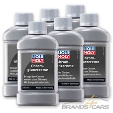 6x 250 ml LIQUI MOLY CHROMGLANZCREME CHROMPOLITUR CHROMPFLEGE 50042091