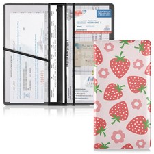 Car Registration and Insurance Card Holder Vehicle License Document Glove Box...