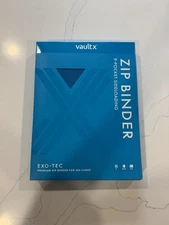 🔥 VaultX Binder Neon Blue 9 POCKET Exo-Tec Zip Binder BRAND NEW Holds 360