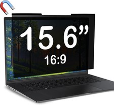Magnetic Laptop Privacy Screen 15.6 inch for 16:9 Computer Monitor, Removable An