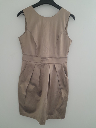 BNWT RISE Dress Gold Satin Stretch Cruise Prom Party 12