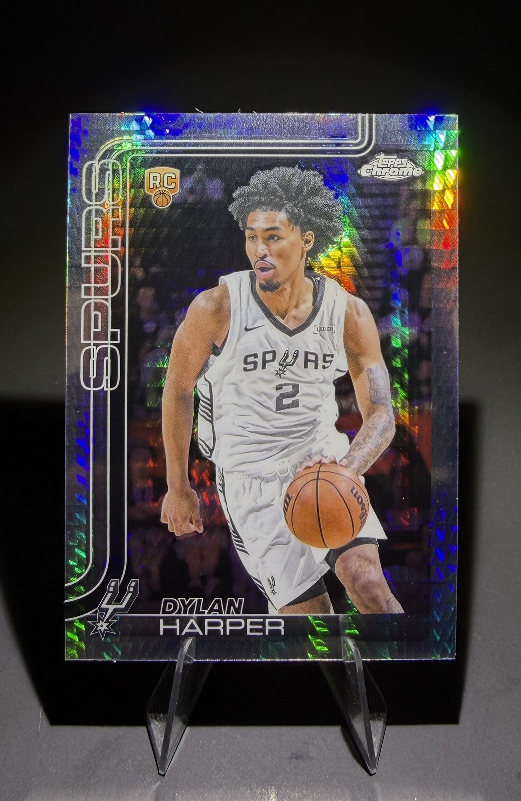 2025-26 Topps Chrome - Dylan Harper #252 - Prism Refractor (RC)