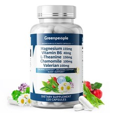 Magnesium Glycinate 850mg - 120 Capsules For Sleep, Stress Relief Support Bone