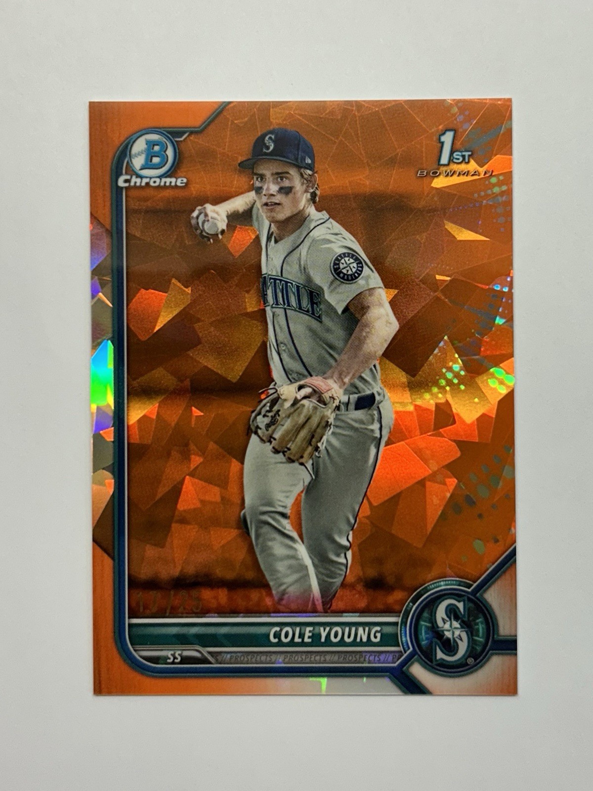 2022 Bowman Chrome Draft Sapphire Edition Orange /25 Cole Young #BDC-112