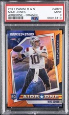 Mac Jones PSA 9 PANINI 2021 ROOKIES & STARS AIRBORNE ORANGE #'d /25 