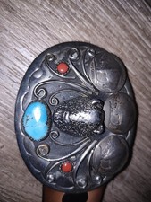 Vintage Buffalo 3 Nickel Belt Buckle Good Condition Free Shipping