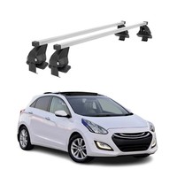 Menabo DachträGer GrundtäGer FüR Hyundai I30 2011-2015 50Kg Stahl Silber 2 Tlg
