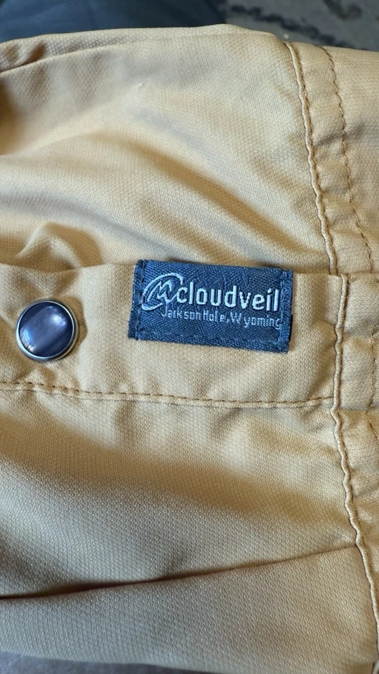 Camisa Cloudveil Para Hombres Manga Larga Ventilada Mostaza XXL Perla A Presión Jackson Agujero Pez Foto 3 de 4