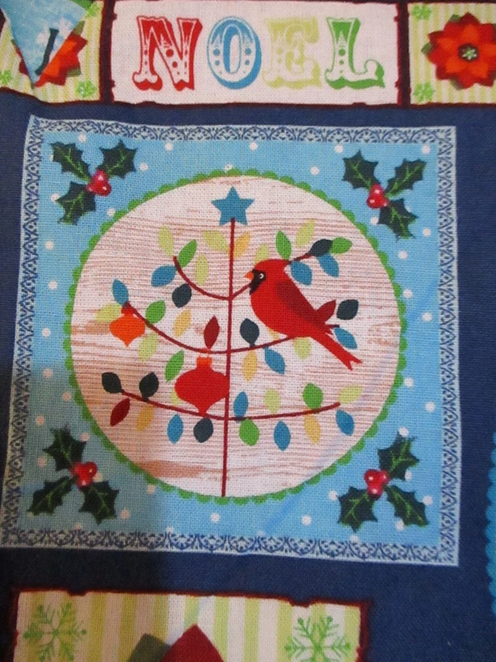 Christmas Snowmen Patchwork Handmade Blue  Cotton Scrub Top, Size X- Large - Image 2 of 4