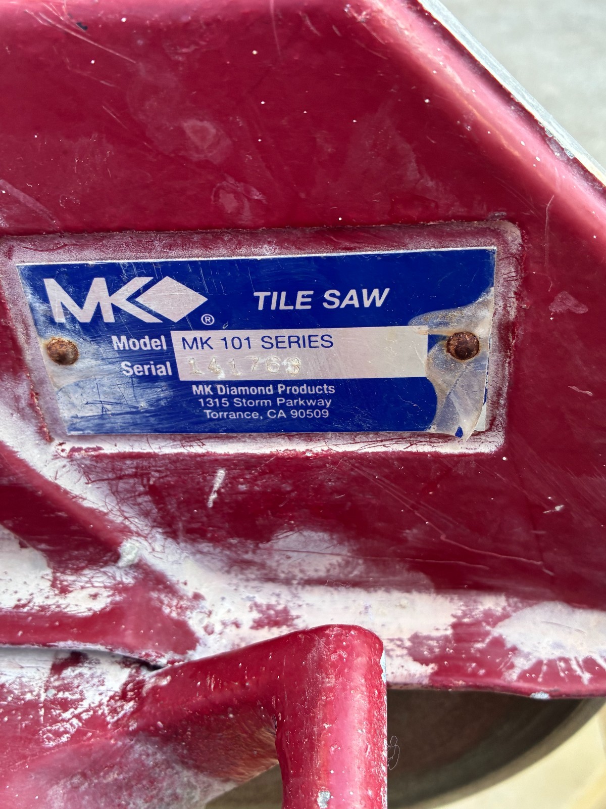 TILE SAW MK 101 series with diamond blade and in great shape