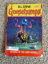 Goosebumps Revenge of the Lawn Gnomes #34 By RL Stine First EditionVTG 1995