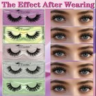 BTLLSSH Black 3D Full Volume Long Strip Eyelashes Strip False Eyelashes — photo 3