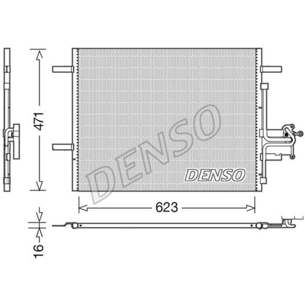 Denso Kondensator Klimaanlage Aluminium FüR Volvo XC60 D4 D5 AWD V60 Buick-image