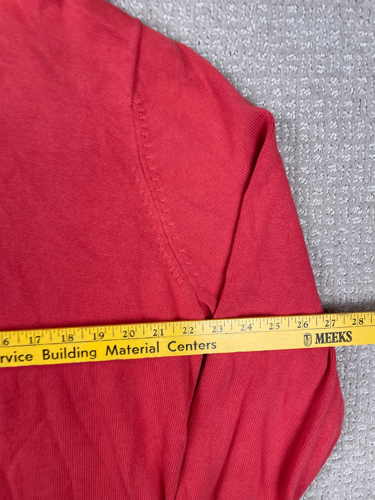 Vintage Brooks Brothers 346 Sweater Mens Large Salmon Pink V Neck Knit Cotton thumbnail 4