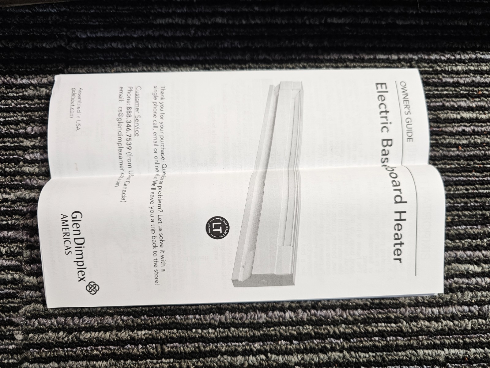 Cadet 2F350W F Series 24" Electric Baseboard Heater 1195/895 BTU, 240/208 Volt