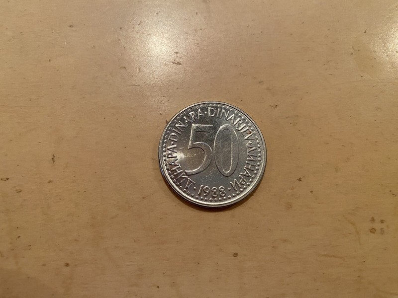 Yugoslavia "1988" 50 Dinara & "1984" 2 Dinara Coins