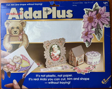 Zweigart Aida Plus White Cross Stitch Fabric 14 Count 9"x12" No-Fray Aida Cloth