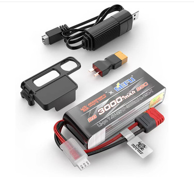 Angry Snail 2S3000 RC Car Upgrade Accessories 2S 7.4V 3000 mAh 25C LiPo Battery