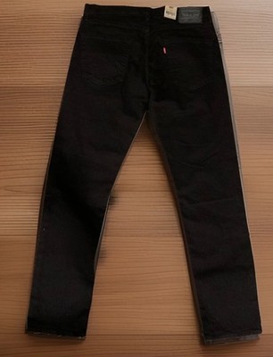 Mens Levi Jeans 502 33x32 Black Tapered NWT $69.50
