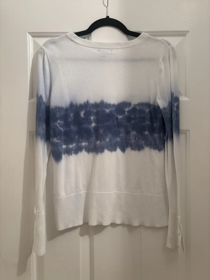 Halógeno Tie Dye Botón Puño Algodón Suéter - Mediano Foto 2 de 4