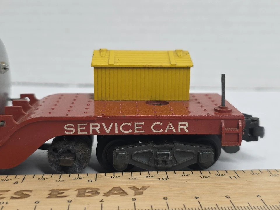 American Flyer 948 S Gauge Diecast Depressed Flat Car Track Cleaning Service - Image 4 of 4