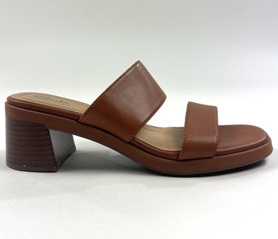 Clarks Jaylan Dusk Brown Tan Leather Womens 7.5 Sandals Block Heel 26181653