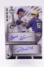 Brock Wilken Josh Knoth 2023 Leaf Trinity Duos Dual Auto 2/5 #DA-3 Brewers