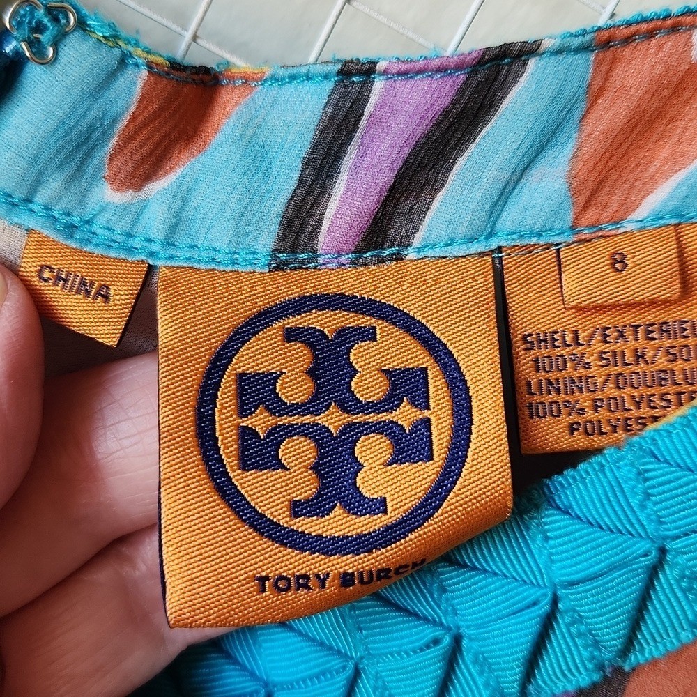 Tory Burch Silk Ikat Print Sleeveless Sundress Dress thumbnail 5