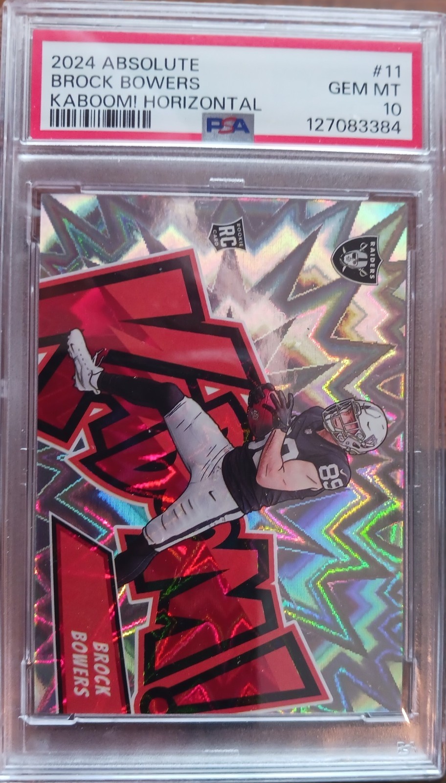 Brock Bowers Panini Absolute Kaboom! Horizontal #11 Base