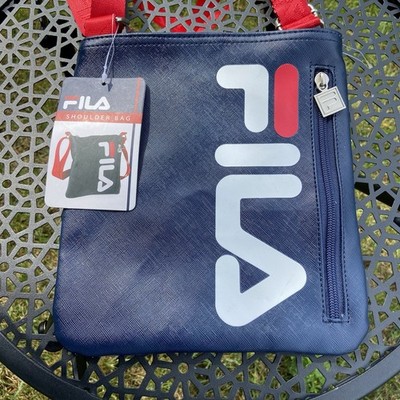 FILA Shoulder Bag BRAND NEW WITH TAGS Navy Blue Red Strap Adjustable 8X9 Inches