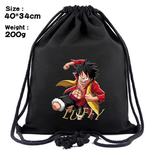 One Piece Full-Color Drawstring Pocket Around One Piece Luffy Cartoon Anime Beam - Picture 10 of 31