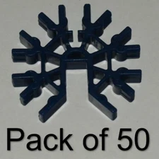 (50) K'nex Dark Blue 7 Position 3D Connectors -KNEX Standard Replacement Parts