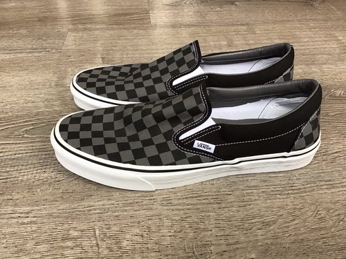 NUOVE sneakers Vans a scacchiera slip-on nero/grigio taglia uomo 11 scarpe OTW - Foto 5 di 13