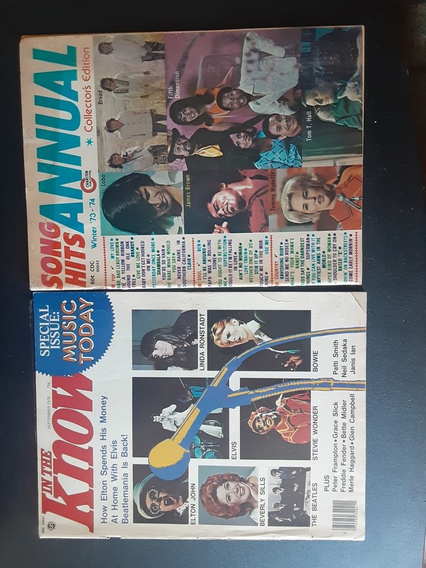 In The Know September 1976 Song Hits Annual Winter 73-74 Music magazine